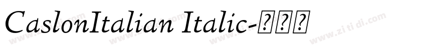 CaslonItalian Italic字体转换